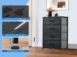 4-Drawer Dresser, Organizer Unit for Adult for Bedroom, Living Room, Charcoal Black 67713170