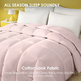 Pink plus-size comforter for all seasons, perfect for cozy bedrooms, luxurious hotel rooms, single, 52736598