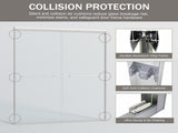 56-60 in. W x 72 in. H Double Sliding Shower Door, Semi-frameless Bathroom Sliding Door with 1/4" T5223P411681