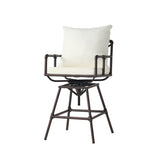 ZUN Outdoor Patio Swivel Bar Stool Height Adjustable Barstool with Cushions 54036.00BCOP