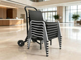 150 LBS Capacity Folding Chair Rack, Heavy-duty Chair Cart for Stacking 10 Chairs, Push-Style Chair 59616677