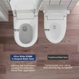 ZUN Smart Toilet with 85MM Wider Bidet Seat, Smart Toilet with Bidet Built in, Voice Control, Bubble W1872115355