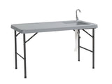 Folding Portable Fish Fillet & Hunting & Cutting Table with Sink Faucet 09682898