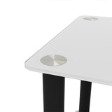 ZUN 1-Piece White+Black Side Table , 2-Tier Space End Table ,Modern Night Stand, Sofa table, Side Table 83709902