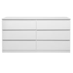 ZUN FCH 6 Drawer Double Dresser for Bedroom, Wide Storage Cabinet for Living Room Home Entryway, White 76423691