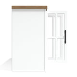 96 inch TV Stand Console for TVs up to 100 inches, No Assembly Requried, Jasmine Whitewash and B108P160166