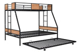 ZUN Metal Twin over Full Bunk Bed with Trundle/ Heavy-duty Sturdy Metal/ Noise Reduced/ Safety 24920841
