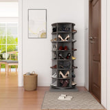 ZUN 360 gray rotating shoe cabinet with 7 layers can accommodate up to 28 Paris shoes 52583112