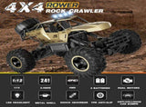 2026 2 Batteries 112 golden Rock Crawler Rechargeable Off Road Truck 4WD , Metal Shell LED 61910726