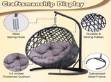 Cat Swing Bed with Stand & Cushion, Cat Egg Chair with Rattan Wicker Appearance, Indoor Hanging 70942259