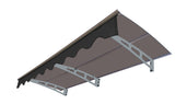 79" x 34" Window Awnings Door Entrance Canopy, Aluminum Alloy Bracket, 0.137 Inch Thick Crystal W2205P180075