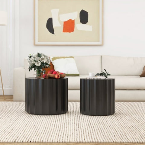 ZUN Coffee Table Set of 2, Round Coffee Table ,Nesting Coffet Table,End table,Circle Sidetable for W2232P152914