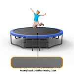 ZUN 12FT Recreational Kids Trampoline with Safety Enclosure Net & Ladder, Outdoor Recreational K1163P168399