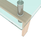 Rectangle Glass Coffee Table, Clear Coffee Table Modern Side Center Tables for Living Living W24182241
