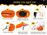 5.9 FT Halloween Inflatable Pumpkin Ghost Outdoor Decorations, Scary Blow up Yard Decor with 49008803
