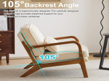 Low Arm Accent Chair - Off-White Corduroy Upholstered Indoor Lounge Chair, Compact Single Seater 07121818