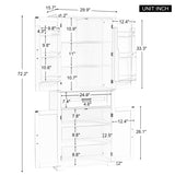 Bathroom Storage Cabinet with Doors and Drawer, Multiple Storage Space, Adjustable Shelf, White WF308204AAK