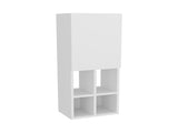 Wall Cabinet with Sink, 1 Door, 5 Shelves, White B097P350333
