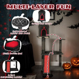 53" Gothic Cat Tree with Coffin Bed, Large Cat Tower with Spacious Cat Condo, Scratching Posts, 75318798