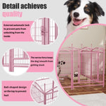 ZUN Dog Playpen Indoor 32 inch 8 Panels Metal Dog Pen Pet Dog Fence Outdoor Exercise Pen with Doors, W368P234002