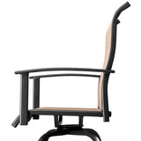 2pcs Wrought Iron Swivel Bar Chair Patio Swivel Bar Stools Black 27888896