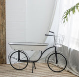 38.5x14.5x25.5" Black and White Bicycle Plant Stand Planter W2078P322018