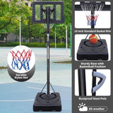 ZUN Teenagers Portable Basketball Hoop Height Adjustable basketball hoop stand 7.5ft - 10ft with 44 Inch 72630941