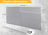 Heavy Duty PVC Slatwall Garage Organizer, 8ft x 4ft Section with 10 Panels, Industrial Strength W1422P286710