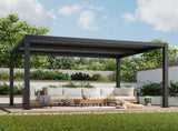 10' x 12'Pergola Modern Style with Adjustable Louvers for Outdoor Roof, Garden, Easy Assembly, 65073227