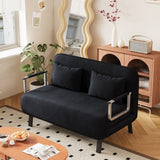 39 Convertible Chair Bed, Tri-Fold Sofa Bed with Adjustable Backrest & Pillow, Leisure Chaise W1767P192815