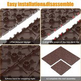 Stone texture 12" Patio Deck Tiles, DIY Module Interlocking Decking Tiles Floor Tile,Easy and Quick W3022P268429