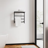 Heated Towel Rack with Top Shelf, 3-Bar Towel Wall Mounted Warmer for Bathroom with Intelligent 32869140