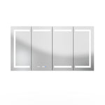 ZUN Lighted Medicine Cabinet 60 x 32 Inch, Recessed or Surface led Medicine Cabinet, Clock, Room Temp W1135P155057