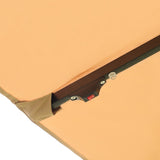 15x9ft Large Double-Sided Rectangular Outdoor Twin Patio Market Umbrella with light and base- taupe W419P145383