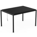 8640 Louver Pergola 10x13FT Aluminum Frame & Steel Louvers W2089P187617