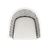 Rowan 24" Rope Barrel Back Patio Dining Chairs, Set of 2, Optic White Acrylic B2719P245966