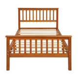 Wood Platform Bed with Headboard and Footboard WF191767AAL
