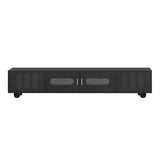 ZUN U-Can Modern TV Stand for TVs up to 80 Inches, Entertainment Center with Glass Door, 2 Drawers and WF323694AAB