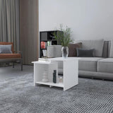 White Coffee Table with Open Storage B062P290252