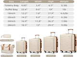 Luggage Sets 6 Piece with Duffel Bags, Hardside Expandable Suitcases with Spinner Wheels TSA Lock, 95031045