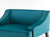 Versatile Upholstered Side Chair, Solid Wood Frame with Recessed Arms, Tapered Front Legs and Flared B2735P511129
