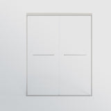 56-60 in. W x 72 in. H Double Sliding Shower Door, Semi-frameless Bypass Bathroom Sliding Door with W1573P239436