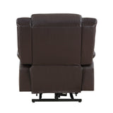 ZUN Modern Living room Furniture 1pc Power Lift Faux Leather Upholstery Dark Brown Power Recliner B011P202514