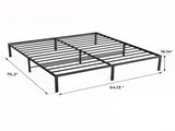 Metal Bed Frame 16 Inch Tall, Heavy Duty Sturdy Mattress Foundation, No Box Spring Needed, Easy to 06997612