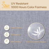 24x24 Inch Outdoor Deep Seat Cushion Set - Waterproof Fade-Resistant Patio Furniture Cushions with W419P290481