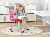 Ergonomic Kids Desk Chair, 16.5-21 Adjustable Height Mesh Study Chair Pink 37372036