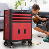 36.3 Inch 3-Drawer Rolling Tool Chest with Wheels, Steel Tool Cabinets with Drawers, Liners and W3037P309498