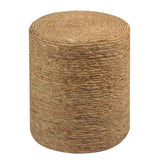 75805950)Ottoman Poof, Natural Seagrass Poufs, Hand Weave Round Footstool, Pouffe Accent 42242531