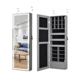 Fashion Simple Jewelry Storage Mirror Cabinet With LED Lights Can Be Hung On The Door Or Wall W2512P201001