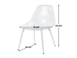 dining chair,set of 4,metal leg,PET plastic seat W234P417568